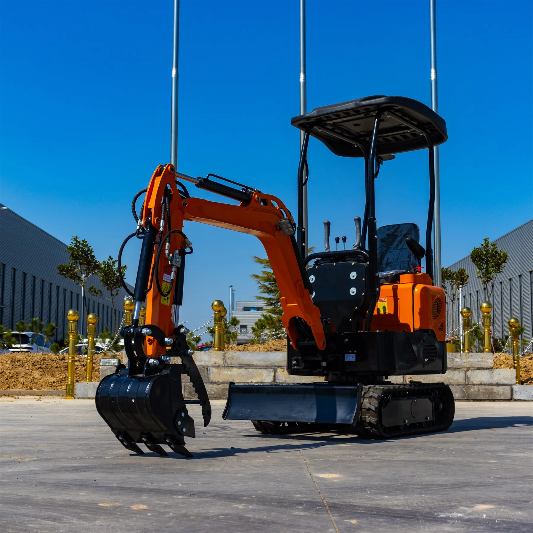 Machine de terrassement HT18, prix bon marché, petite pelle de sobator de 1 tonne, mini-sobators de cabine de 1600kg
