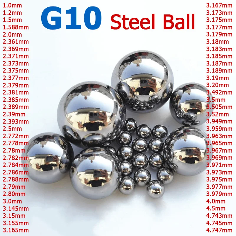 

1-200pcs 1.0~4.747mm Solid G10 Bearing Steel Balls High Precision GCR15 1.2/1.588/2.361/2.375/2.778/3.167/3.175/3.189/4.743mm