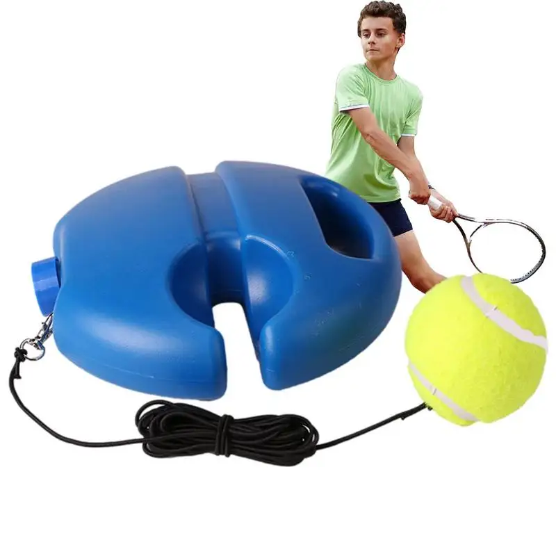 Portable Tennis Training Aids Base With Elastic Rope Single Person