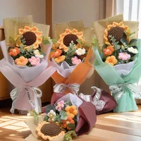 Artificial Flower Crochet Bouquet Handmade Anniversary flower 1