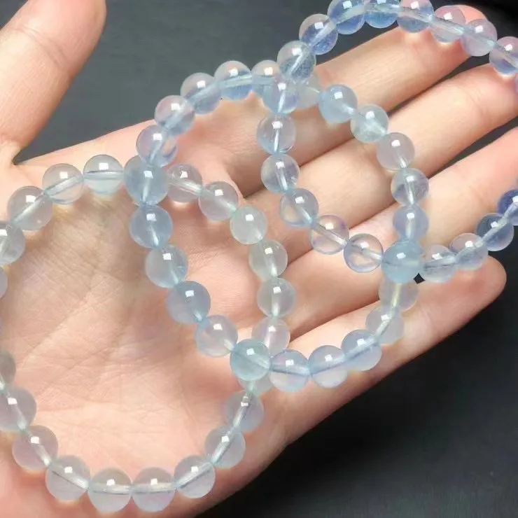 

Браслет из бисера с натуральным аквамарином, 8 м