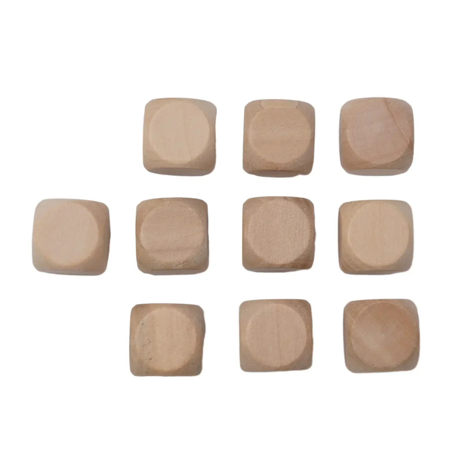 10 Blank Wooden Dice Cubes for DIY Crafts and Designs Various Sizes