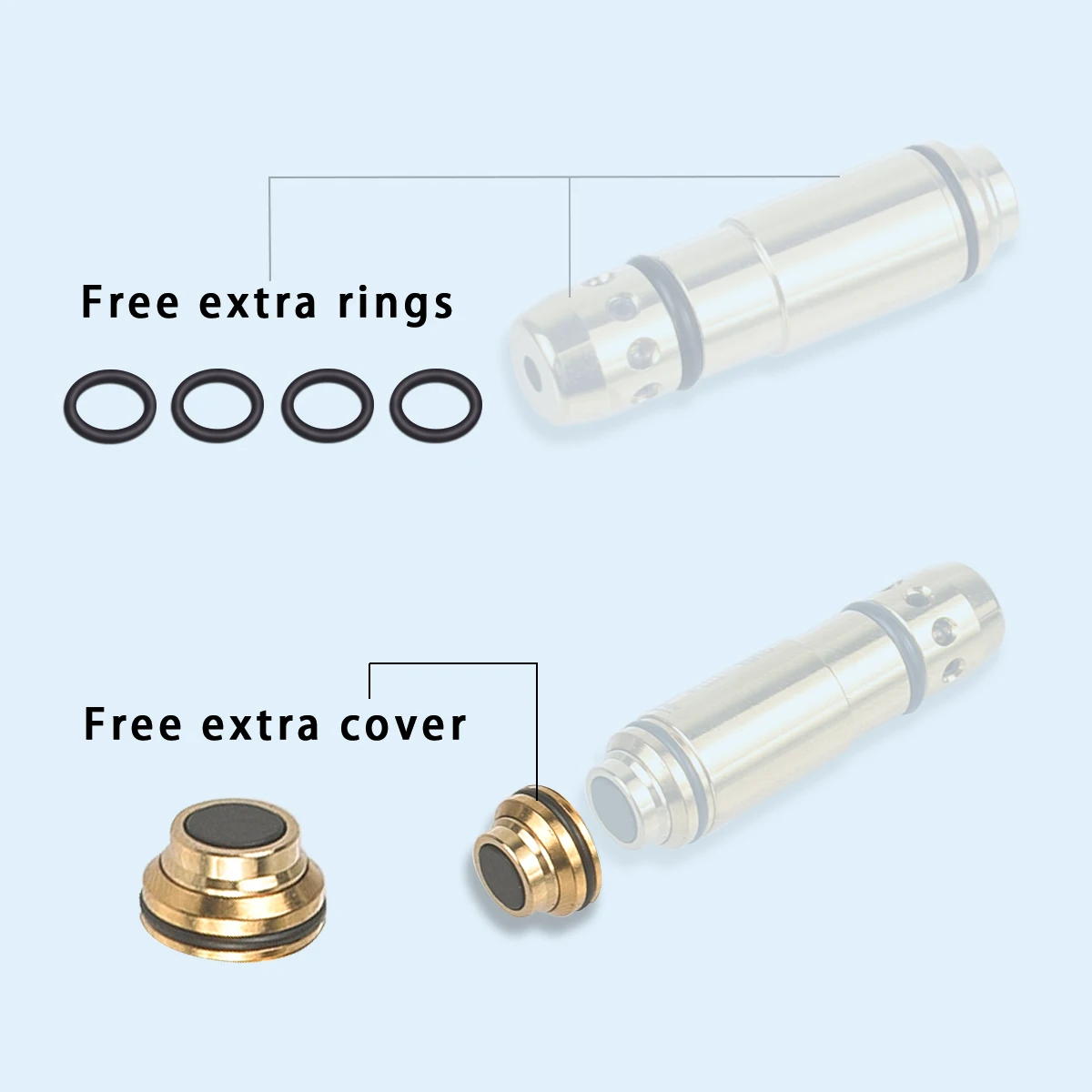 Laser Trainer Cartridge Switch Cover Training Bullet Breech Cover Cap for 9x19mm 9x18mm 9x21mm .38SPL .45ACP .380ACP .40 .223rem dry fire laser trainer