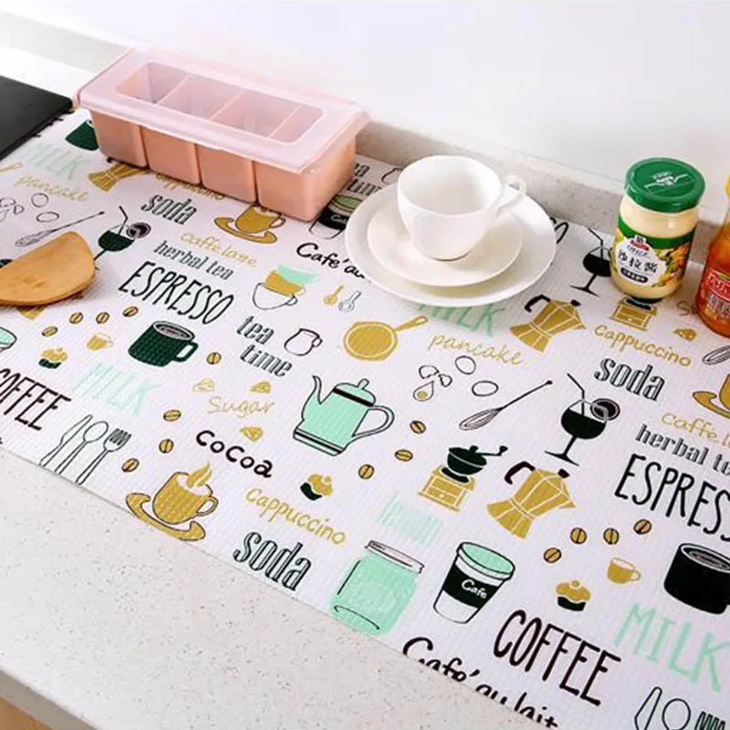 1 Roll Kitchen Table Mat Drawers Cabinet Shelf drawer liner Flamingo Cupboard Placemat Waterproof Oil proof Shoes Cabinet Mat