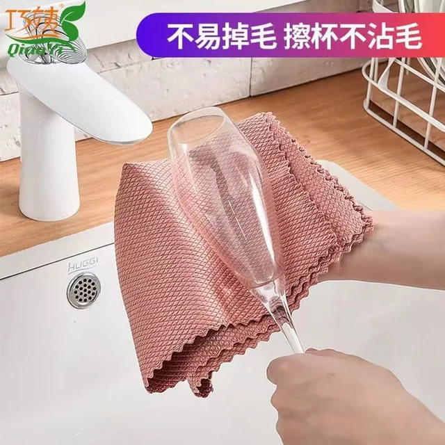 5/10 db Mikroszálas Üvegtisztító Kendő Rongy Szöszmentes A Windows Car Kitchen Tükör Számára - Image 4