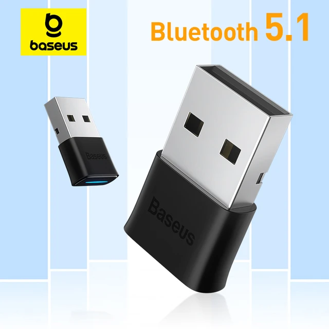Baseus USB Bluetooth Adapter Dongle 5.1 Receiver Transmitter for PC Speaker  Wireless Mouse USB Transmitter Music