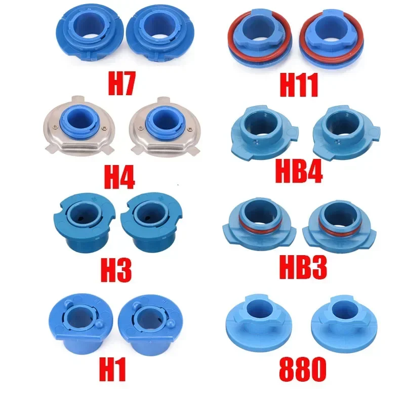 Headlight Holder LED Lamp Bulb Base LED Headlight LED Lamp Bulb Light Bulb Socket 2pcs Car LED Headlight Lamp Bulb Base Adapter Sockets Retainer Holder