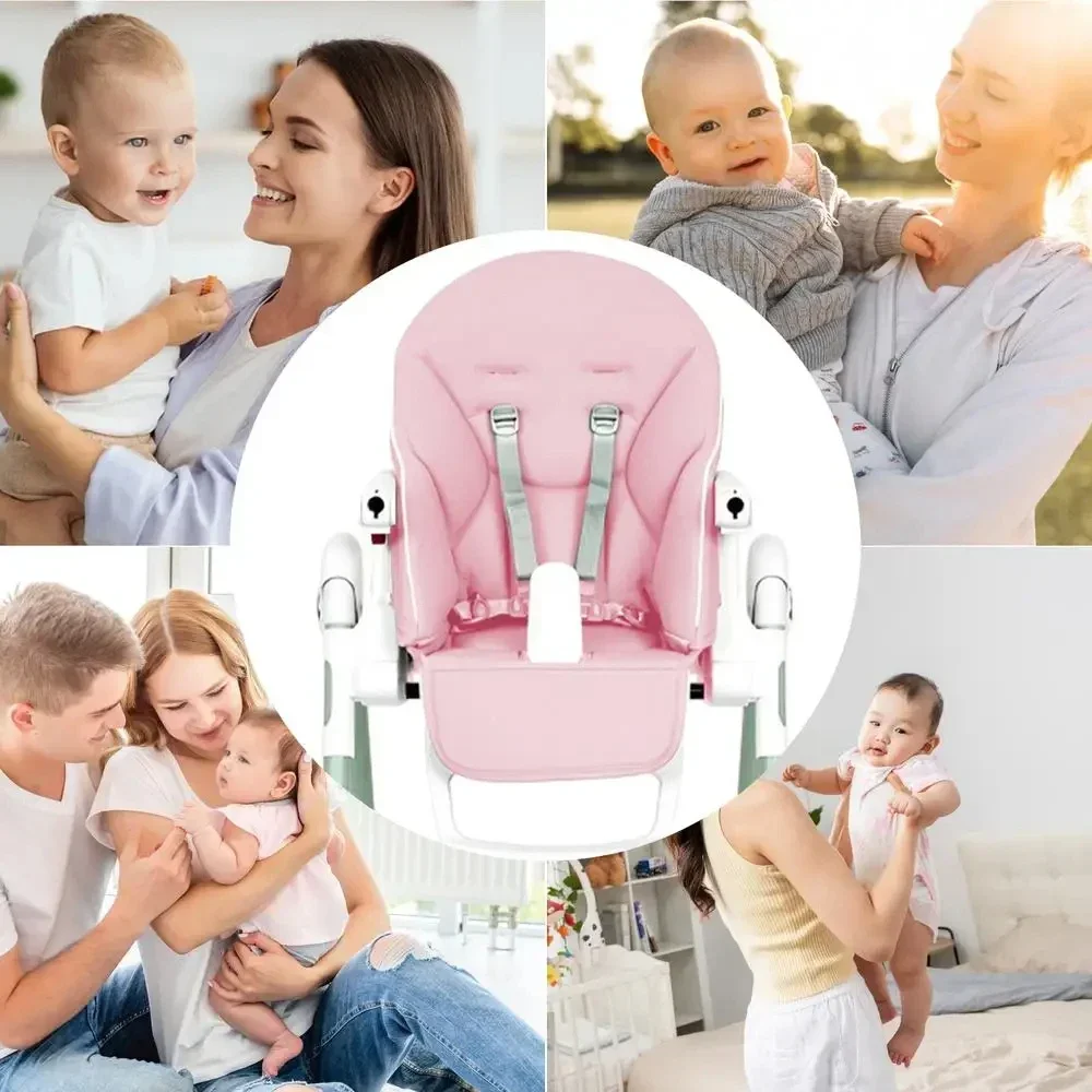 Baby PU Leather Dining Chair Cover Children Leather Cushion Baby Dining Chair Cover with Padding Seat Case Accessories