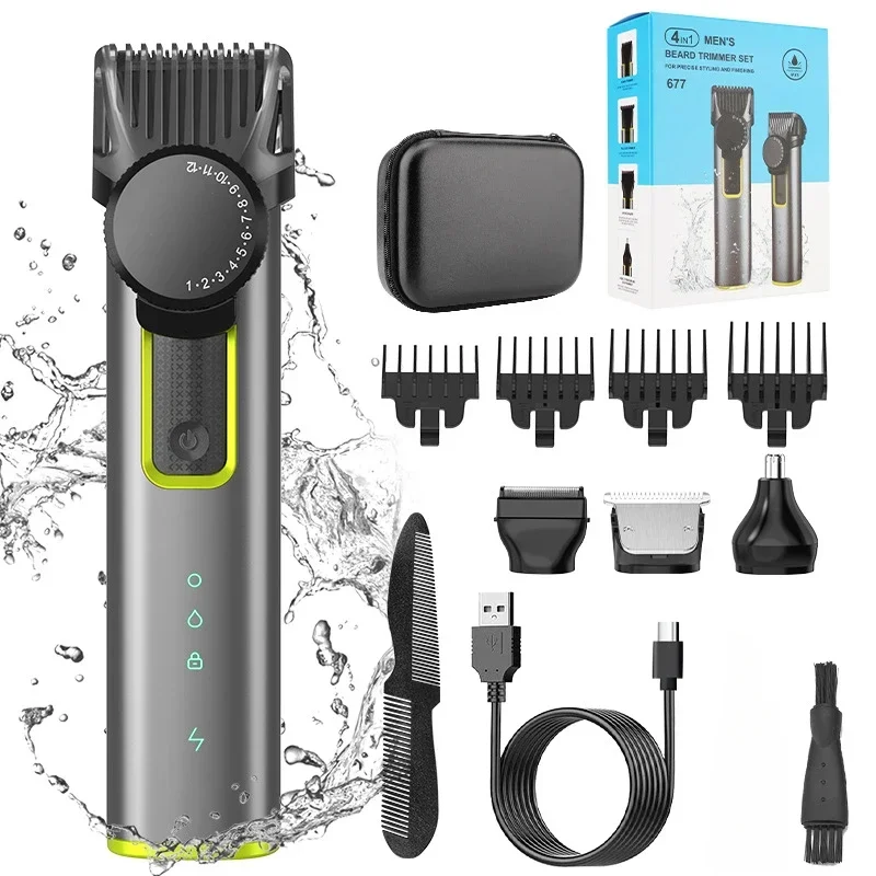 

RESUXI 677 Multi-function Hair Clipper Professional Household Hair Trimmer Electric Shaver Nose Eyebrow Hair Grooming Kit