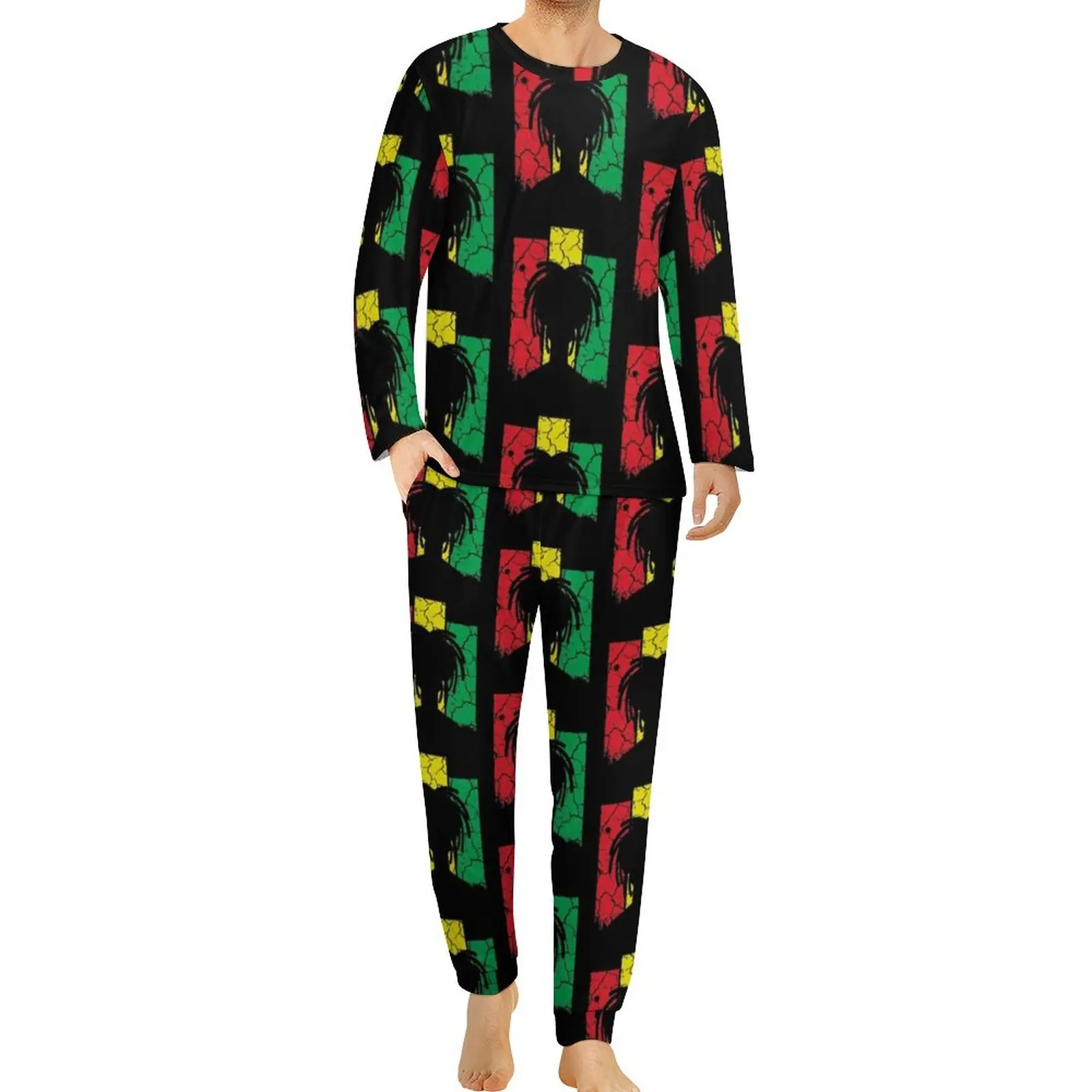 

Bob Marley Pajamas Long Sleeve Jamaican Singer Musician 2 Pieces Casual Pajamas Set Winter Design Romantic Oversize Nightwear