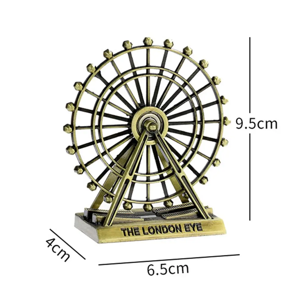 Sd711263f2867408592b16ba6d1377206W Akcesoria pulpitu kreatywny Retro rękodzieło London Eye Ornament diabelski młyn Model obrotowa figurka sztuki