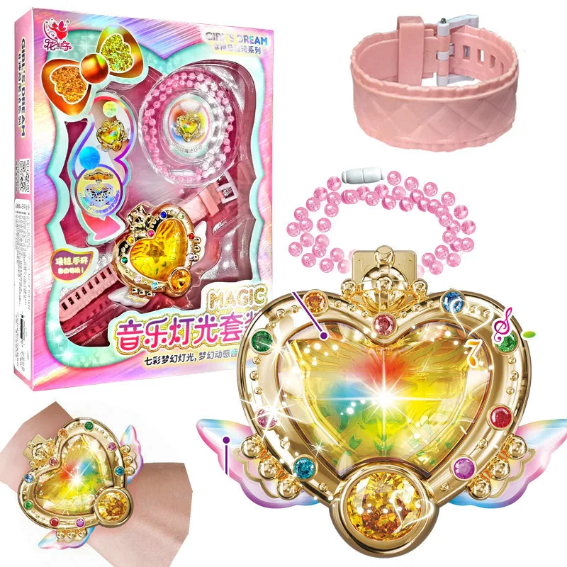 

BANDAI Magical DoReMi Music Flash Rotating Magic Wand Little Magic Fairy Princess Fairy Stick Sailor Moon Glowing Toy