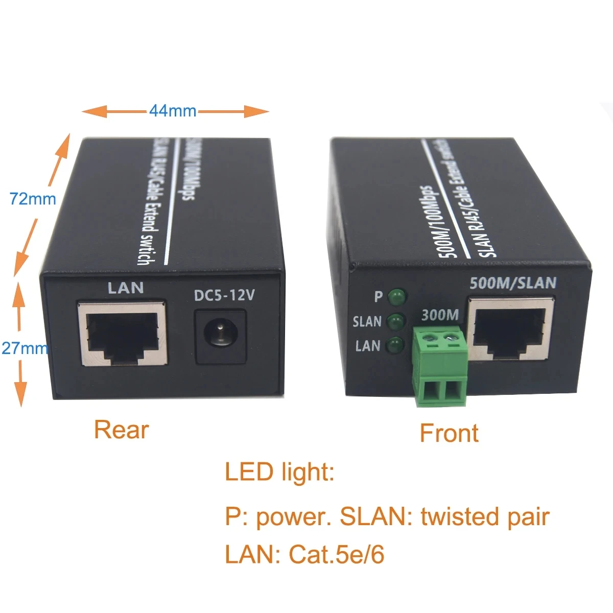 Фото Удлинитель Ethernet скрученной пары, медиаконвертер 300 м, Ethernet через RJ45 Cat5/6, сетевой кабель 500 м для HD сетевой IP-камеры №5