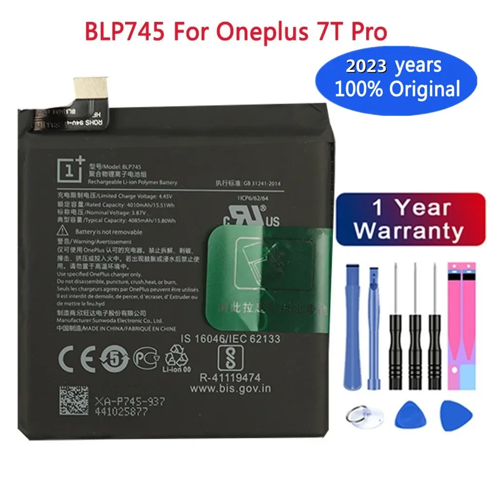 

2023 Years New BLP745 Original Battery For Oneplus 7T Pro 7 T Pro 4000mAh Phone Battery In Stock Fast Shipping