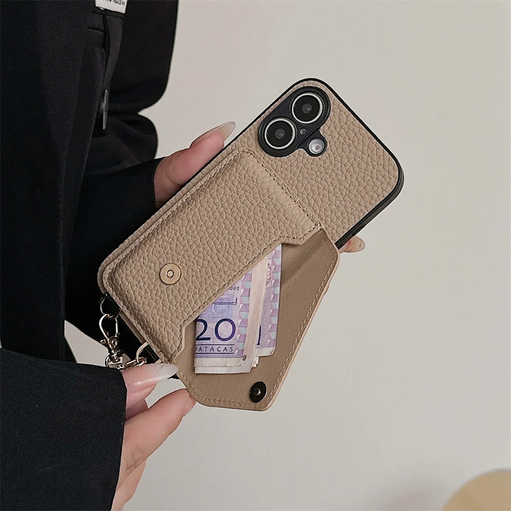 Custodia a portafoglio a tracolla per iphone con porta carte_voghion.com