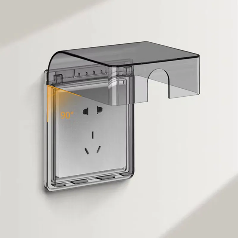Model 86 receptacle waterproof cover Self-adhesive switch protective cover baby protective Bath receptacle splash box