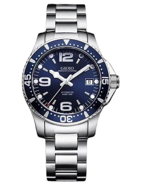 

men Automatic Mechanical watch Black Blue Ceramic