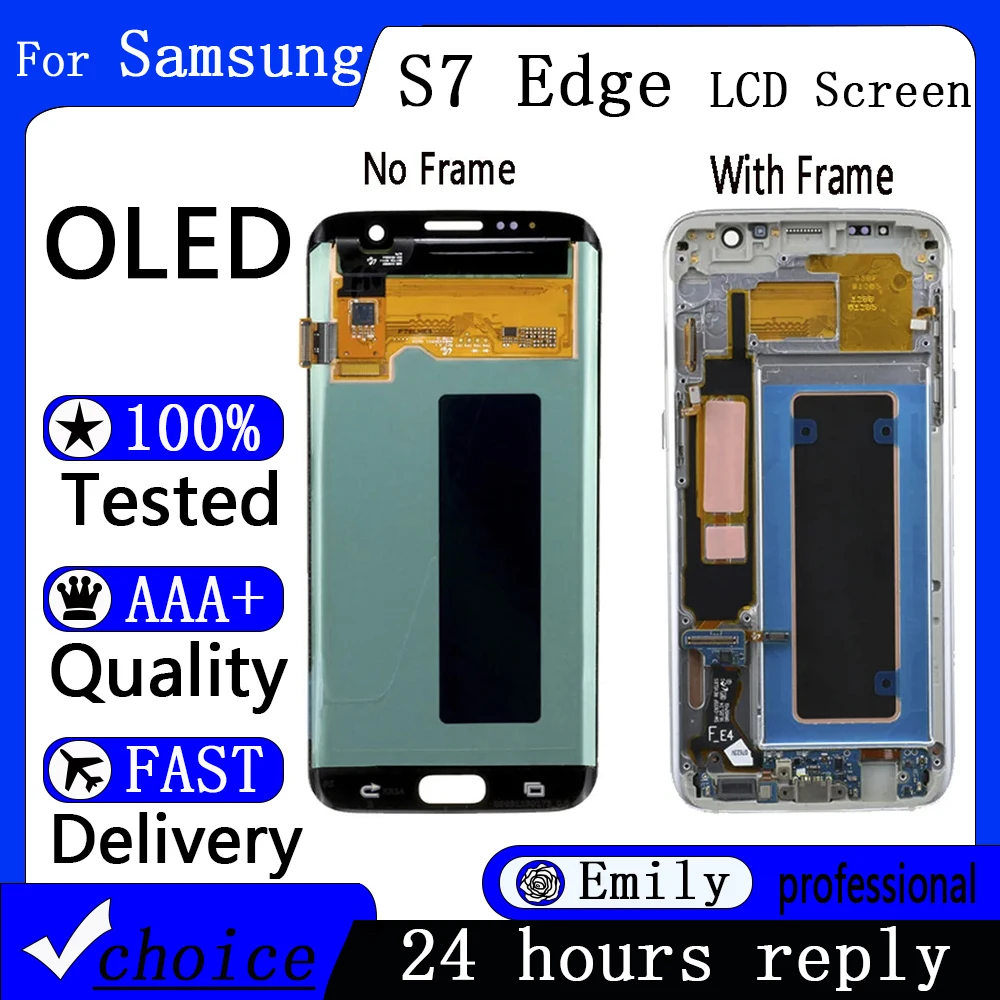 Samsung Galaxy S7 Edge G935 Super AMOLED-дисплей с емкостным сенсорным экраном, ЖК-дигитайзер высокого разрешения
