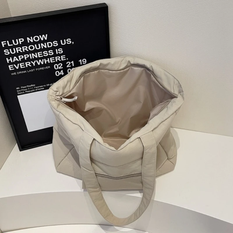 Large Capacity Fabric Tote Bag Lightweight Trendy Shoulder Purses Lady Shopper Shopping Underarm Bag 2026 Y2K New Women Handbags