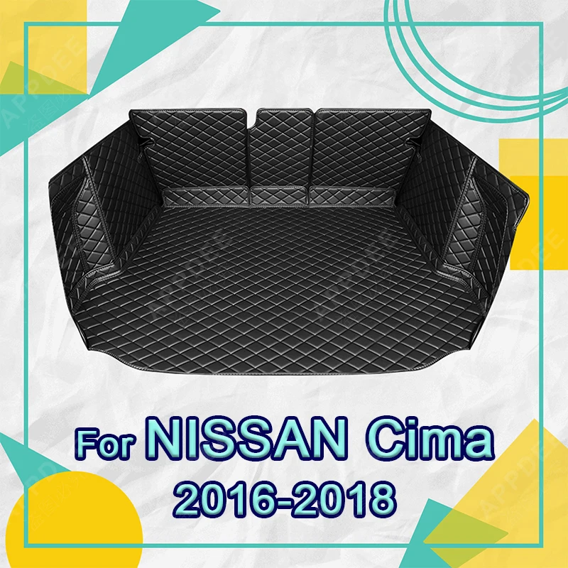

Auto Full Coverage Trunk Mat For Nissan Cima 2016-2018 17 Car Boot Cover Pad Cargo Liner Interior Protector Accessories