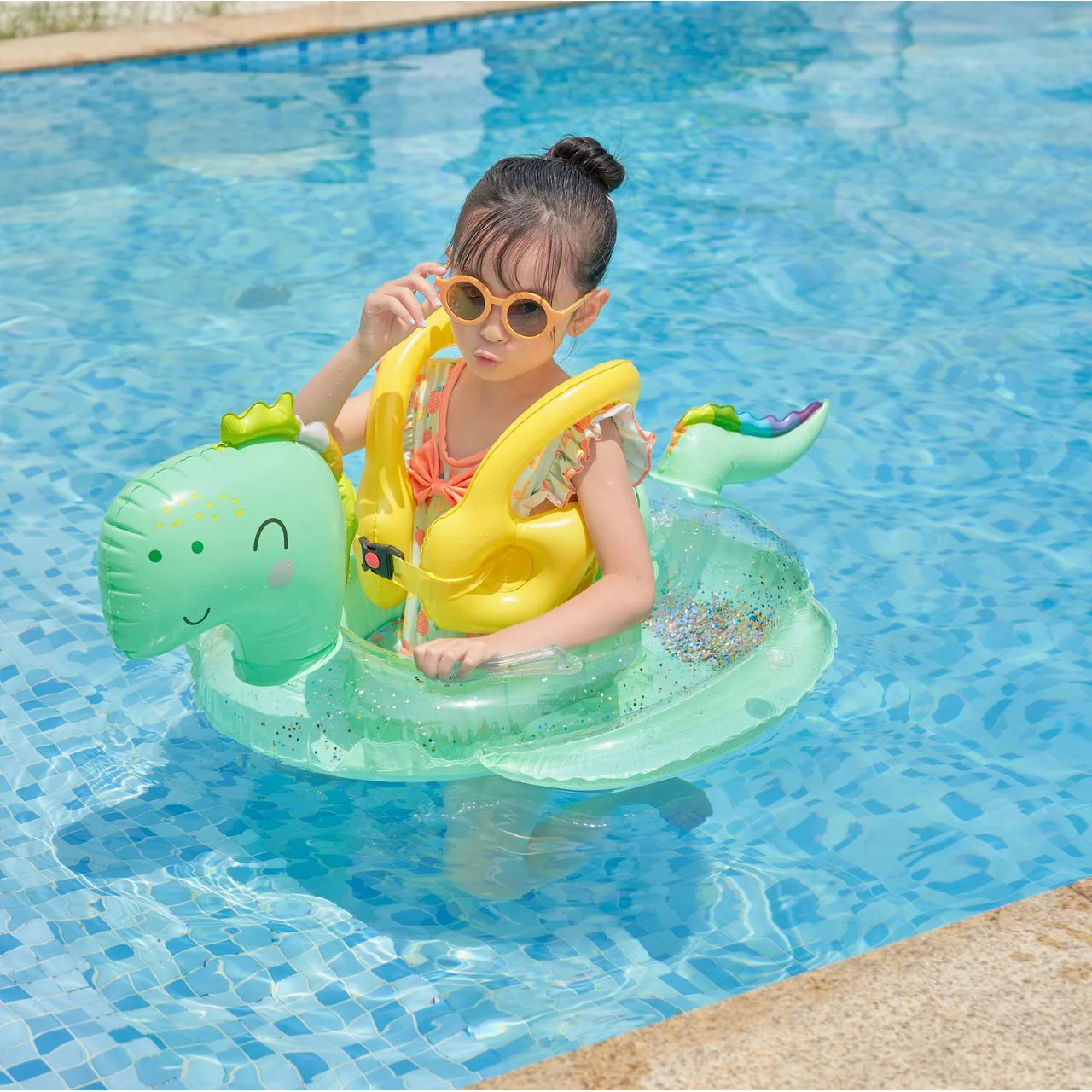 

ROOXIN Baby Swimming Ring Dinosaur Water Seat Inflatable Toys Float For Kids Swimming Circle Pool Bathtub Water Play Equipment