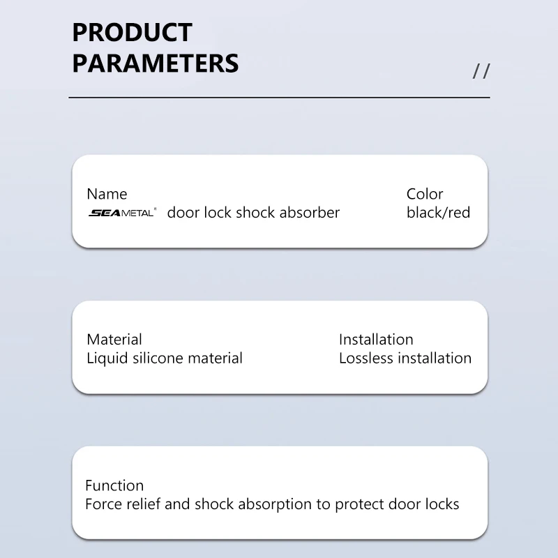 Car Door Lock Shock Pad 4pcs Silicone Auto Door Lock Protection Cover Force Release Arm Design for Car Truck Latch