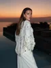 Women Chic Sparkling Beaded Short Loose Jacket Elegant V Neck Long Sleeve Lace Up Cardigan 2024 Autumn Female Fashion Streetwear 4