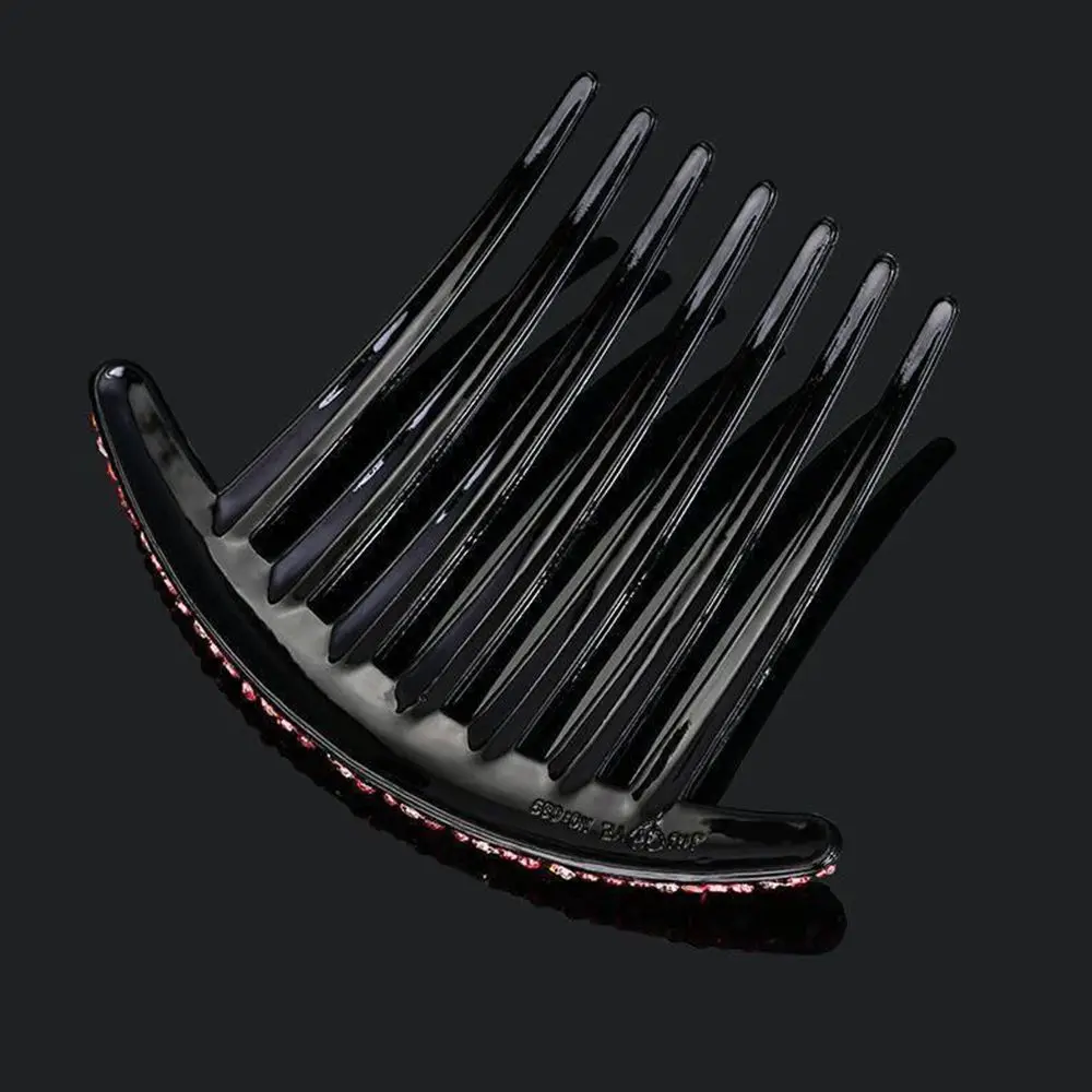 Description Picture 5 of itemSimple Temperament Acrylic All-match Colorful Korean Style Headwear Rhinestone Hair Comb Hair Accessories Seven-tooth Comb