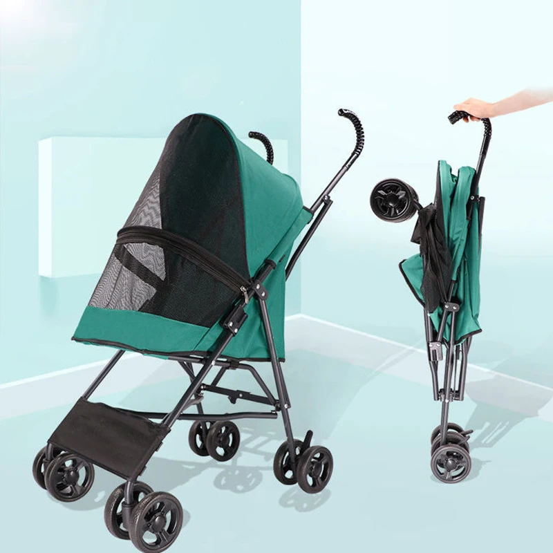 PortablePetStrollerCatsSmallDogs37kgLightweightOutdoorTravel