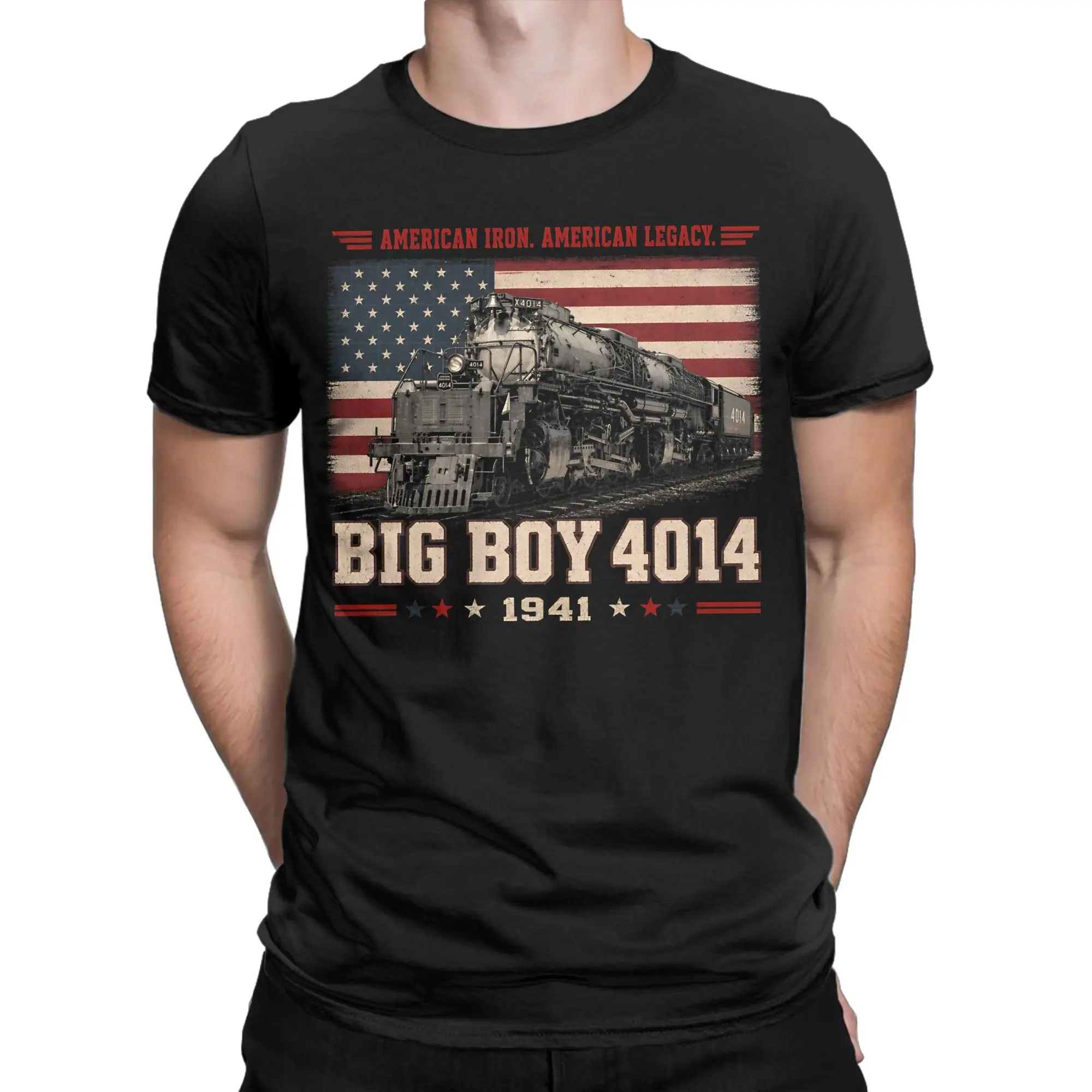 Männer Frauen Mode Big Boy 4014 1941 Steam Locomotive T-Shirt 100 % Baumwolle T-Shirts Kleidung