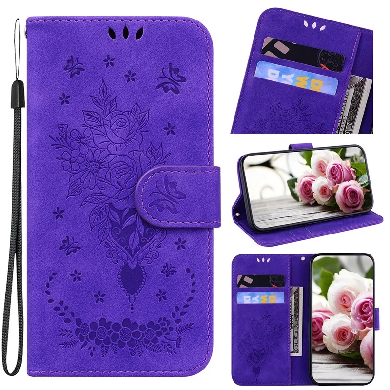 Geometric Textile Pattern Magnetic Wallet Leather Phone Case Cover
