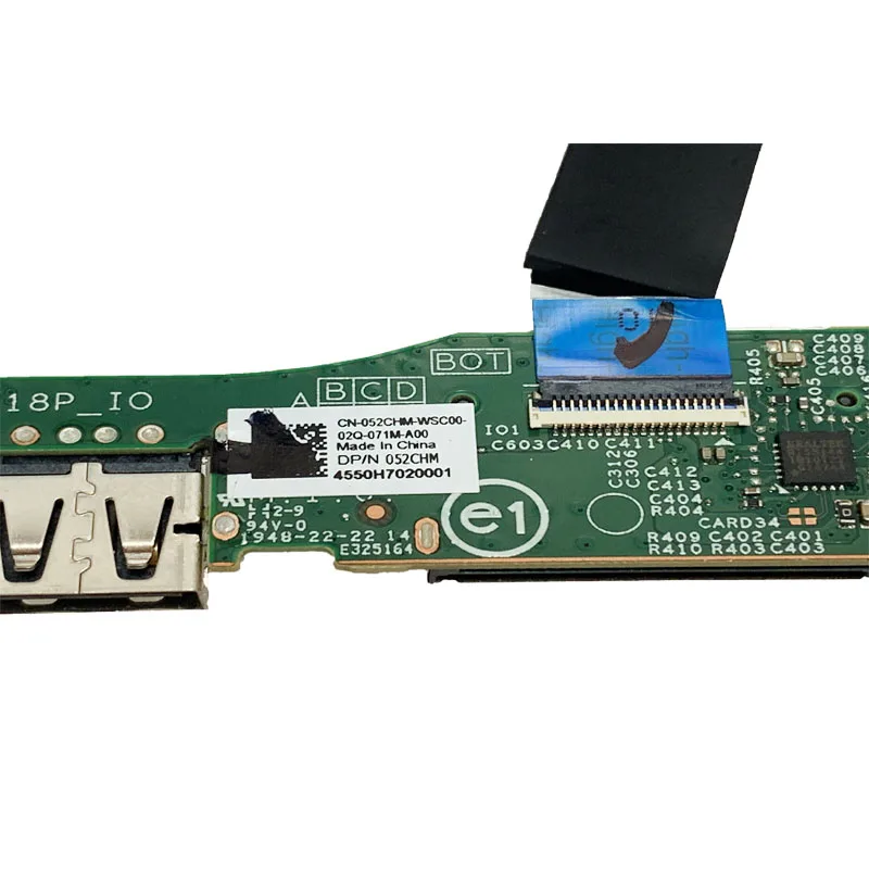 Original para Dell g3 3590 Placa Usb com Cabo Plano Embutido Leitor de Cartão sd 052chm 100 Testado Novo - Imagem 3