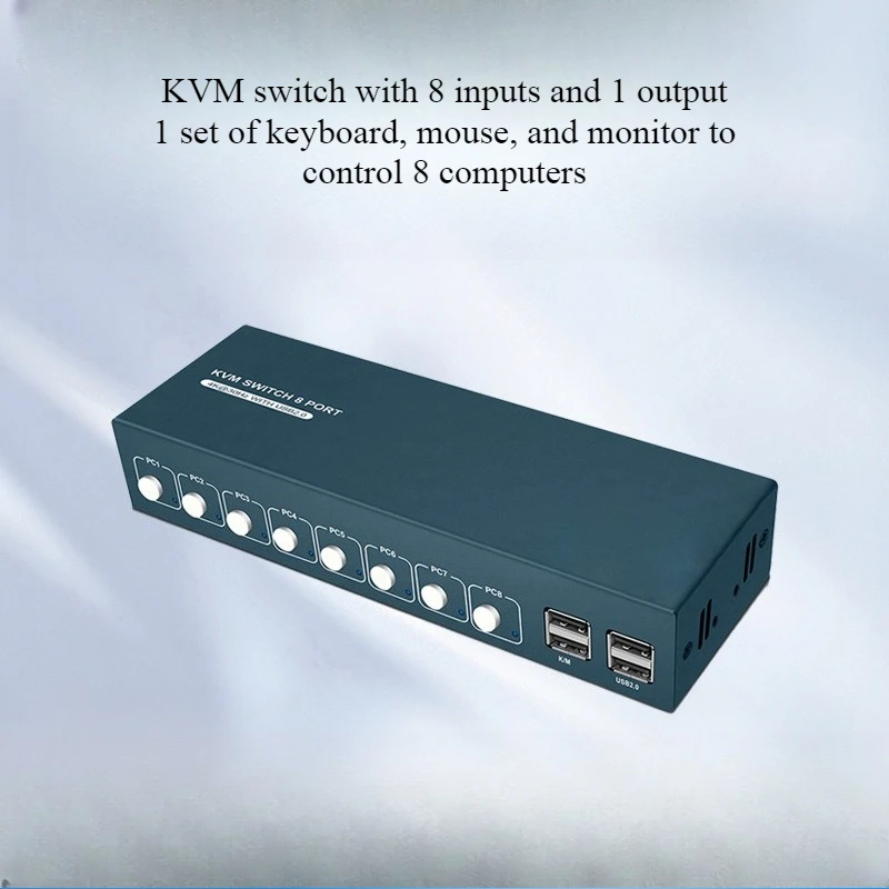8포트 KVM 스위처 HDMI 4K 멀티 컴퓨터 모니터링 스위처 랙 장착형 HDMI 스위처 8입력 1출력