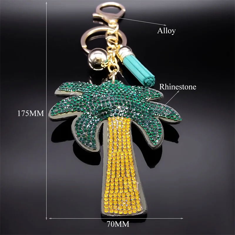 شجرة جوز الهند النخيل مفتاح سلسلة للنساء الرجال ال...