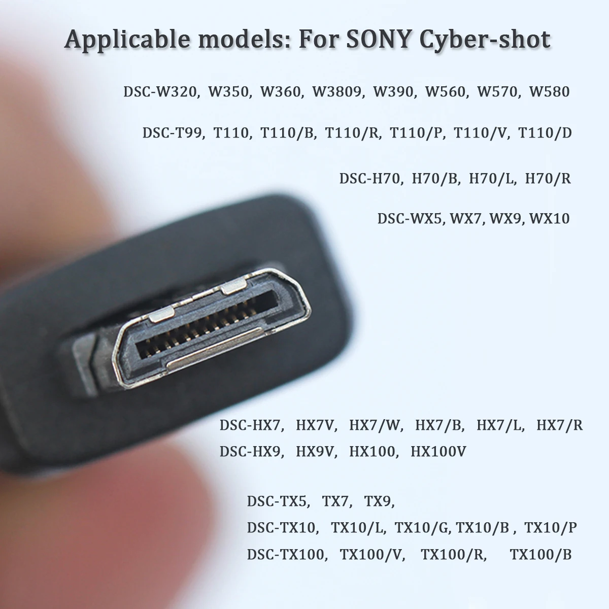 VMC-MD3 USB Data Cable for Sony DSC-W570 DSC-W580 DSC-WX9