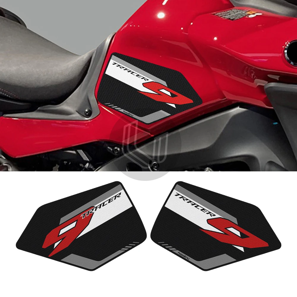 Motorcycle Anti slip sticker Tank Traction Pad Side Knee Grip Protector For Yamaha TRACER 9 2021-2022