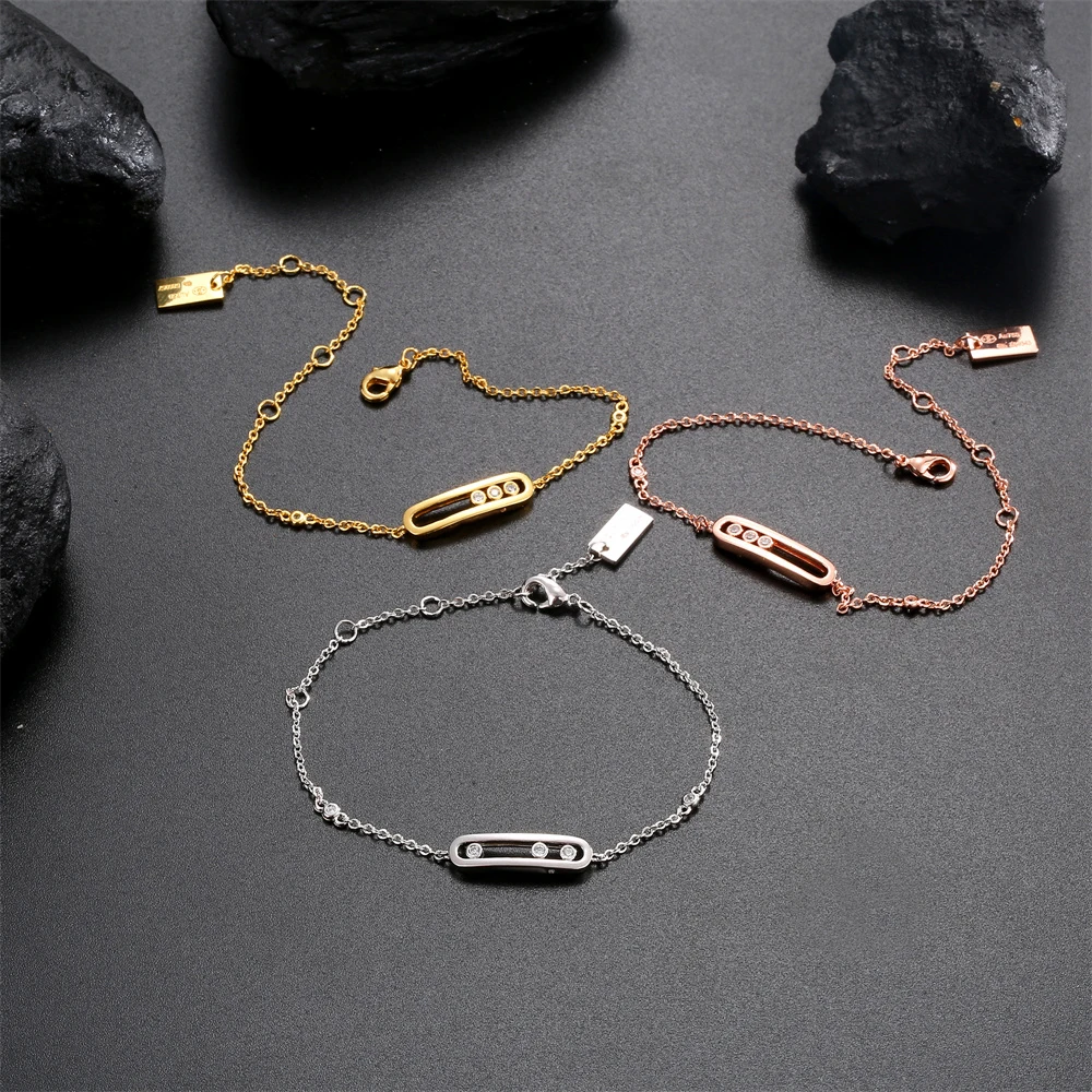 

Luxury brand Move series sterling silver bracelet women's jewelry