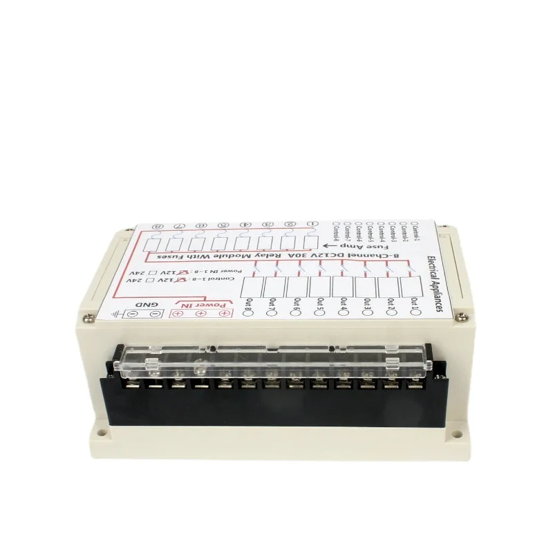 8-Channel DC 12V 24V 30A Relay Module Fuses Patent Caravan Camper Automotorhome RV Part