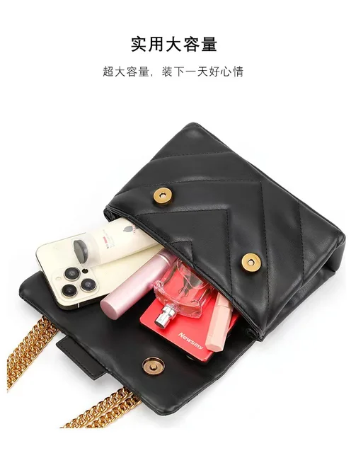 Luxury Fashion Women's Bags Kurt G Eagle Head PU Leather Single Chain Shoulder Crossbody Bag Dating Handbag Commuting Tote Bag - Image 5