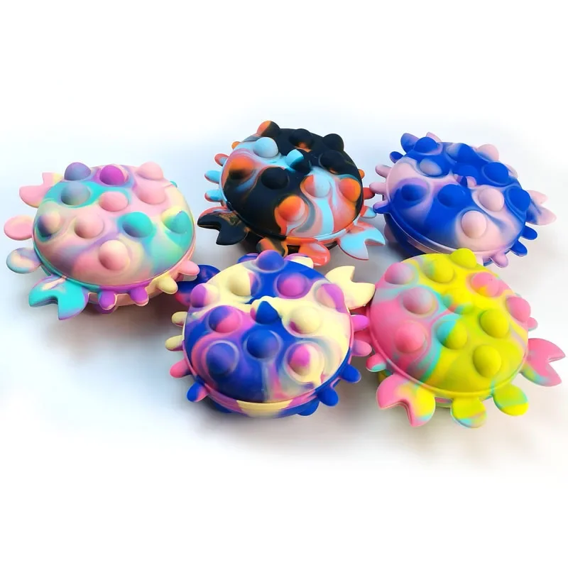 

New Crab Style Bubble Le Decompression and Ventilation Ball Exercise Finger 3D Soft Silicone Pinch Le Puzzle Children's Toys