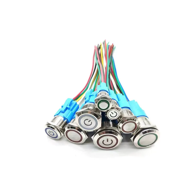 impermeavel metal botao switches interruptor de alimentacao 01