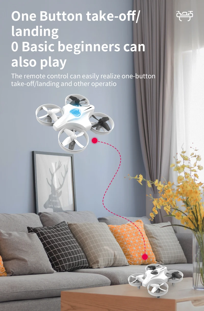Mini RC Drone - 4CH Headless Mode Quadcopter with 360 Flip for Kids
