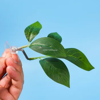 Artificial Betta Fish Bed Simulation Betta Leaf Bed Betta Hammock Pad with Suction Cup Aquarium Decor Fish Supplies decoracion