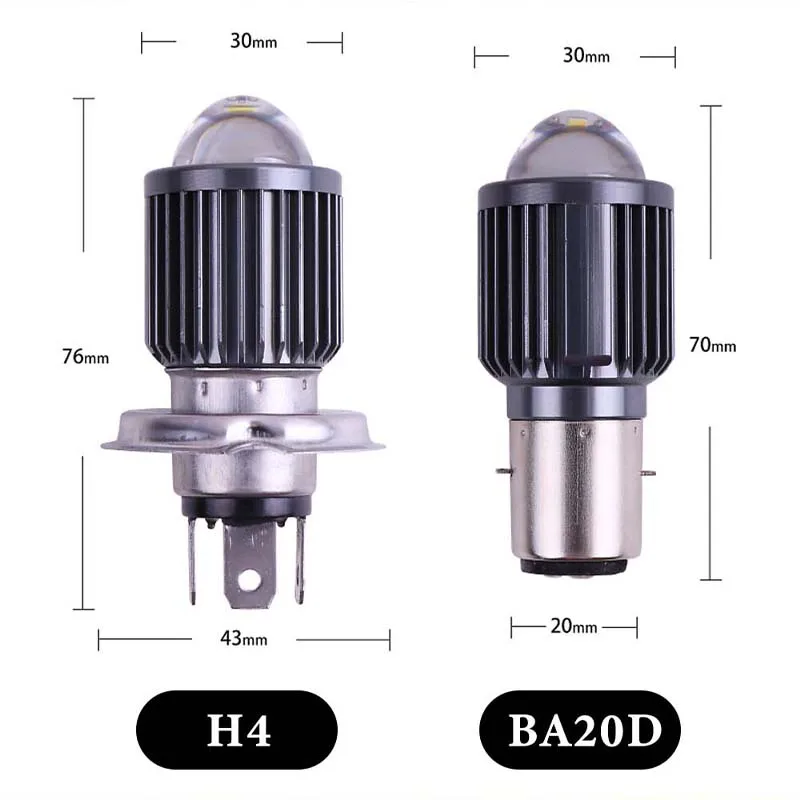 Motorcycle LED Headlight Universal H4 Led Motorcycle LED Headlight CSP Lens ATV Scooter Driving Lamp Dual Color Hi Lo Beam Fog Lamp Moto Accessories 12V