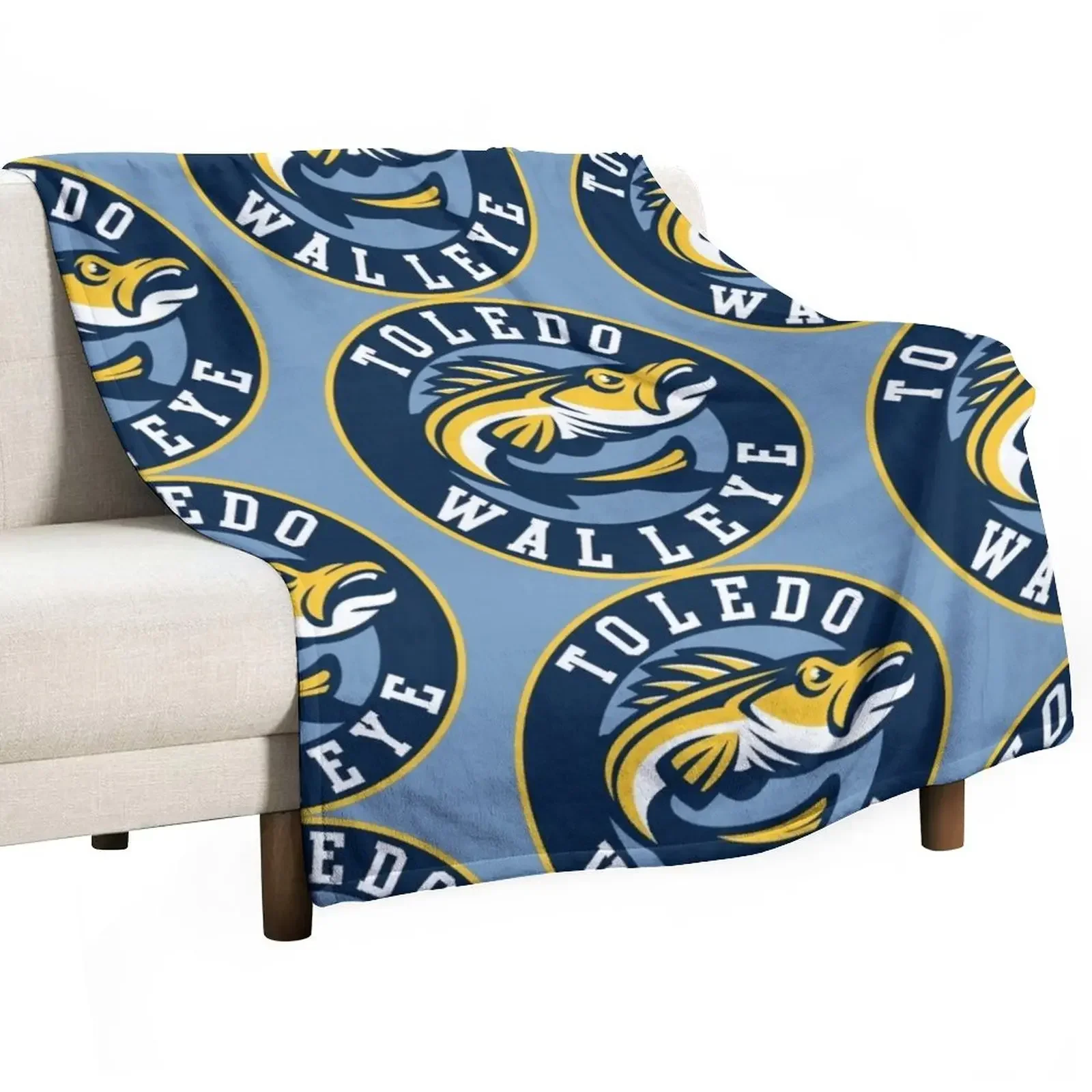 

TOLEDO WALLEYE Hockey Logo1 Throw Blanket Weighted wednesday Baby Custom Blankets