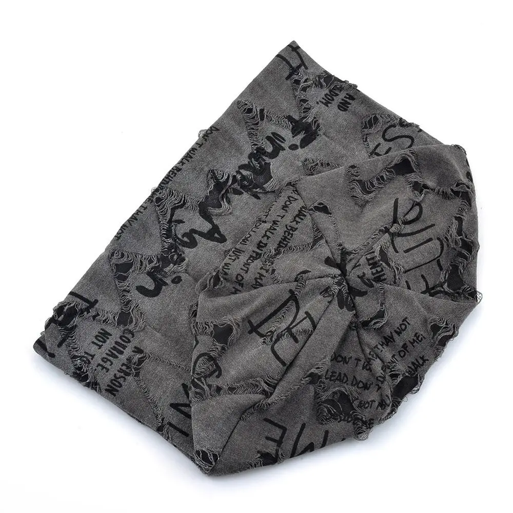 Thin Bonnet Letter Print Beanie Loose Style Wasteland Style Hip Hop Beanies Streetwear Design Vintage Beanie Casual Headwear