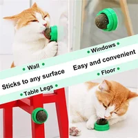 Natural Catnip Balls Lickable Cat Grass Snack Kitten Scratchers Toy Treats Chewing Fresh Breath For Small Medium Pet Cat 5