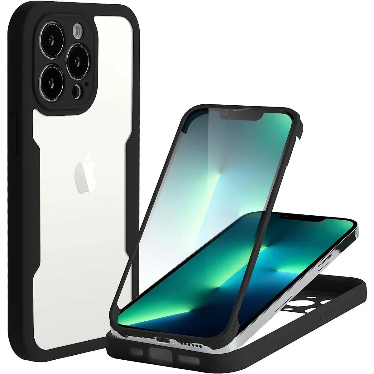 360 Custodia Trasparente A Protezione Totale Per Iphone 13 Pro 13 Mini Iphone 14 14 Plus Iphone 12 12 Pro 11Pro Max Con Cover Morbida Per Pellicola Fr