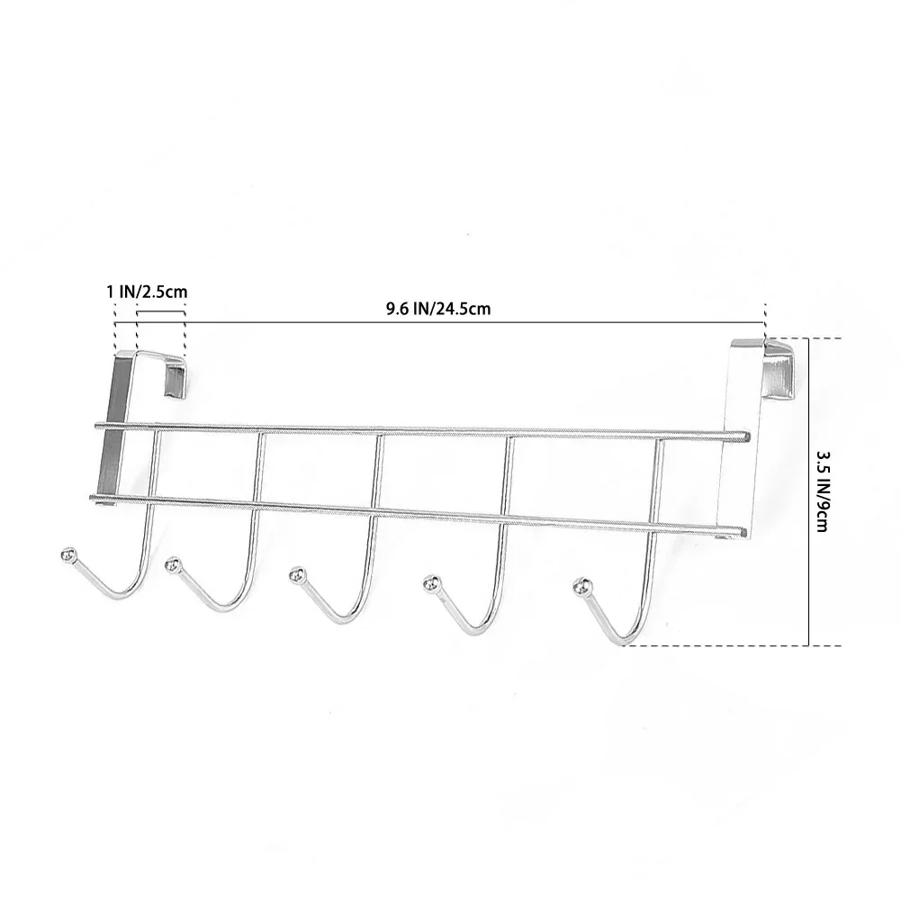 Hooks Behind The Door New Stainless Steel Storage Wall Hanging Wash Room Hanger Clothes Towel Convenient Storage Holder 5 storage hook door hook