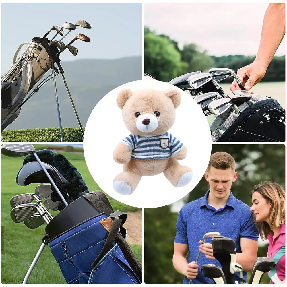 Animal Golf Head Cover Novelty Golf Head Covers Cartoon Animal Funny Golf Rod Club Head Covers Plush Bear For Golf Enthusiasts